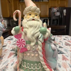Whimsical Pastel Santa Claus Figurine